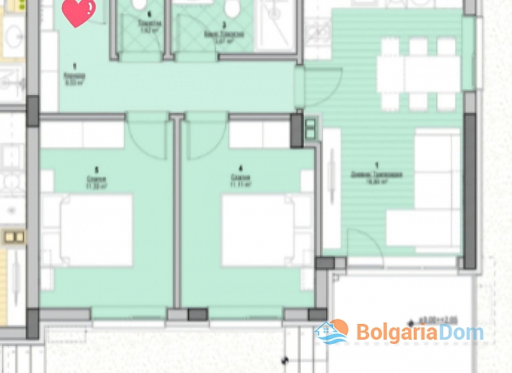 New two-bedroom apartment in a quality building. Photo 7 New two-bedroom apartment in a quality building. Photo 7