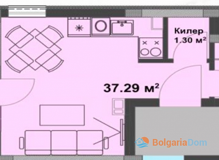 Nový garsoniérový byt k dispozici ke koupi na splátky do března 2026. Foto 5
