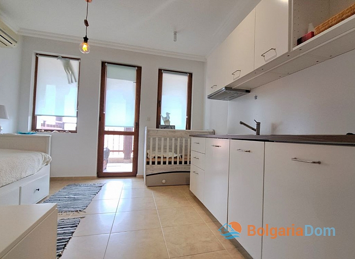 studio apartmán s panoramatickým výhledem na moře, nejlepší umístění v Sveti Vlas. Foto 9