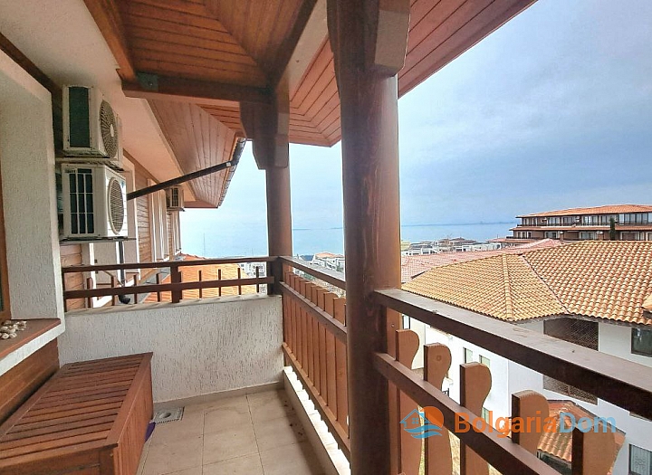 Studio-Apartment mit Panoramablick auf das Meer, Top-Lage in Sveti Vlas. Foto 4