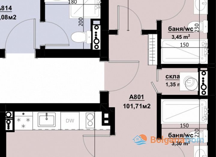 Отличная трехкомнатная квартира в Бургасе в новом районе. Фото 2 Отличная трехкомнатная квартира в Бургасе в новом районе. Фото 2