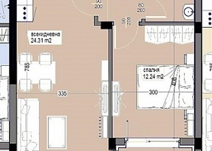 Zweizimmerwohnung in einem Neubau mit Meerblick. Foto 6