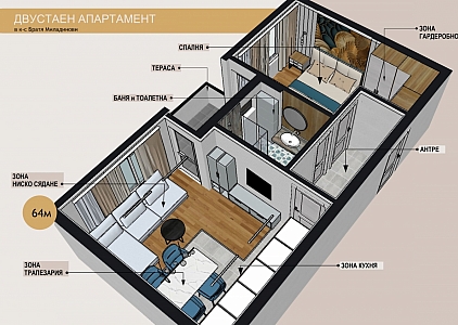 Квартиры с отделкой в новом доме в Помории. Фото 6