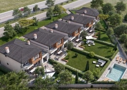 Modern houses with a swimming pool in the Lahana area, between Sarafovo and Pomorie. Photo 1