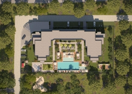 Spacious new apartment with a view of the pool and park. Photo 3
